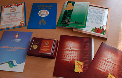 Вручение благодарственных писем и почетных грамот